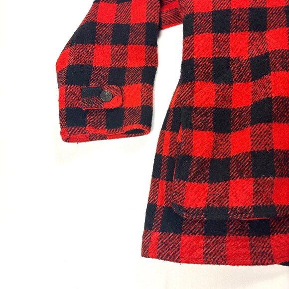 Vintage Abercrombie & Fitch Country Clothes Jacket Sz L Buffalo Plaid Wool Blend - Picture 5 of 6